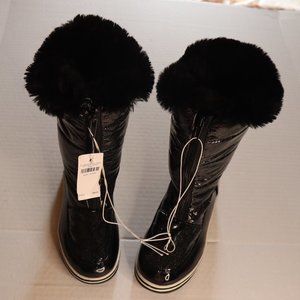 Black Fur Boots for Girls